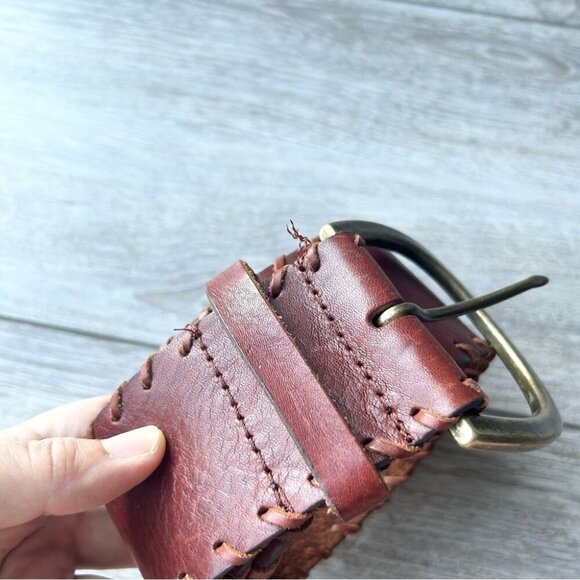 Liz Claiborne Wide Braided Leather Belt - Picture 14 of 14